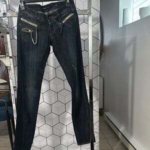 Miss Sixty Dark Blue Skinny Jeans with Chain Detail